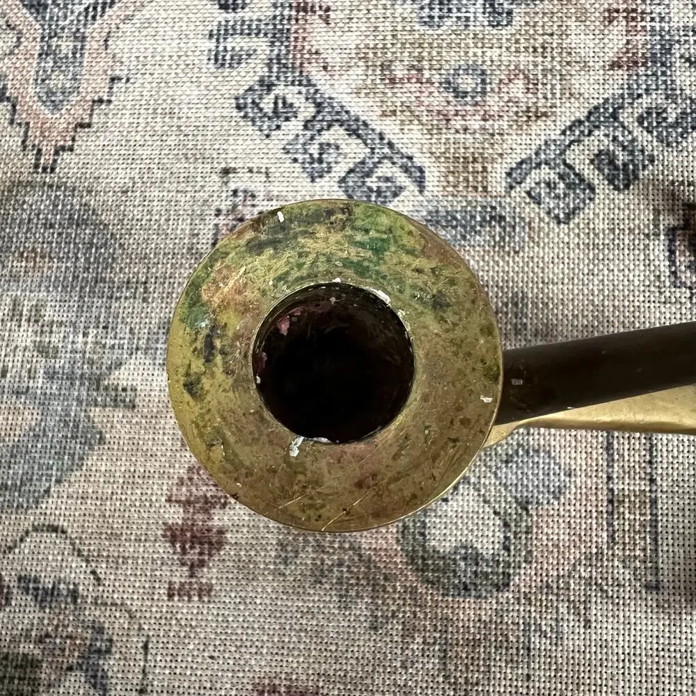 Vintage 60s Brass Anchor Candlestick Coastal‎ Nautical Decor